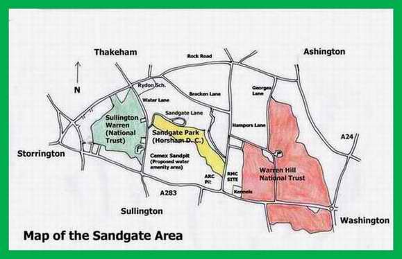 Sandgate Map 750C Map of the area