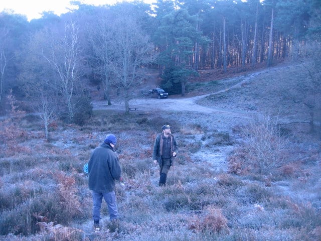 Andy and will marking out a rectangle